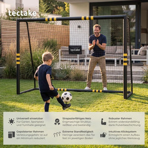 Fussballtor Harry wetterfest schwarz 306 x 121 x 206 cm