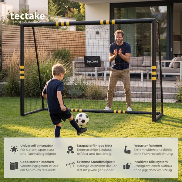 Fussballtor Harry wetterfest schwarz 306 x 121 x 206 cm