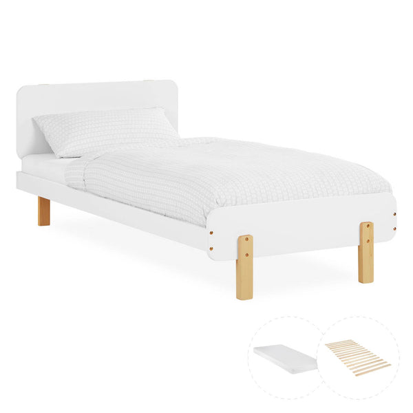 Kinderbett 90x200 cm mit Matratze & Lattenrost Jugendbett Weiss