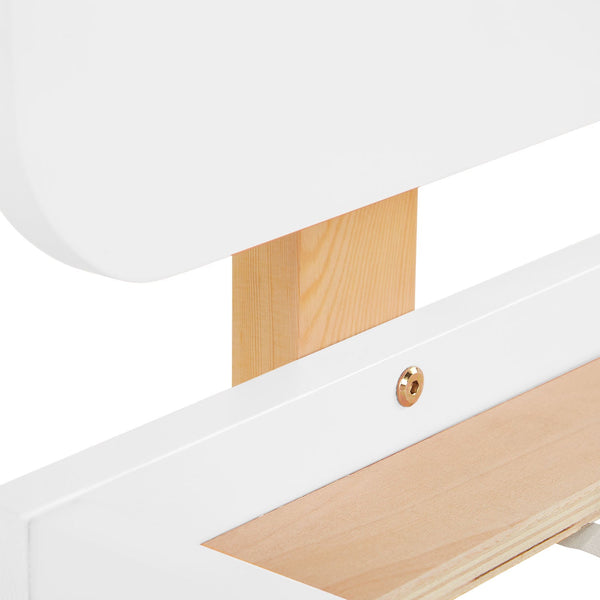 Kinderbett 90x200 cm mit Matratze & Lattenrost Jugendbett Weiss