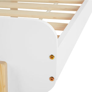 Kinderbett 90x200 cm mit Matratze & Lattenrost Jugendbett Weiss