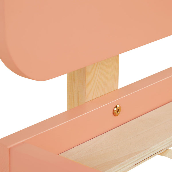 Kinderbett 90x200 cm mit Matratze & Lattenrost Jugendbett Rot