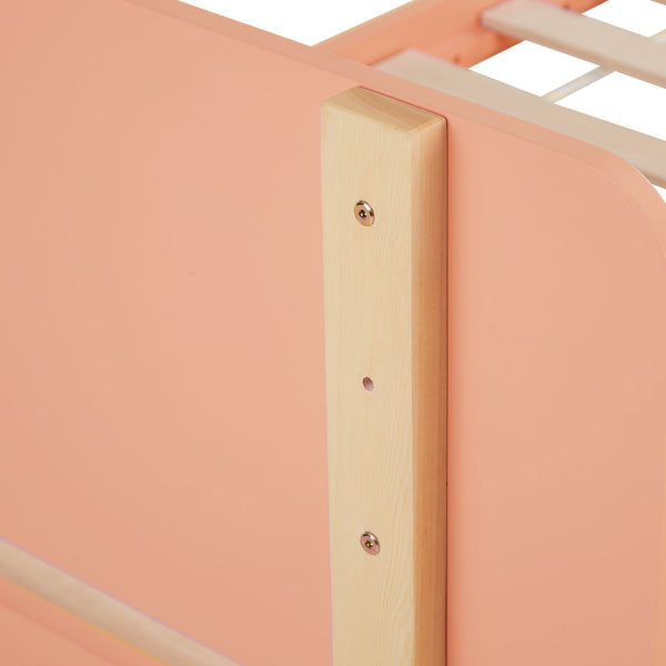 Kinderbett 90x200 cm mit Matratze & Lattenrost Jugendbett Rot