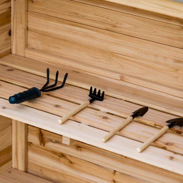 Gartenschrank mit Unterschrank Holz Geräteschrank Geräteschuppen