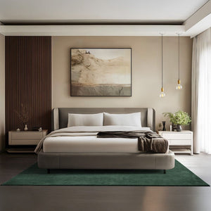 Tapis à poils courts Soft Zone vert 160 x 230 cm 