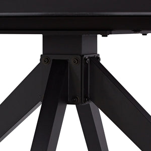 Esstisch Oval Industrial Style Schwarz Braun