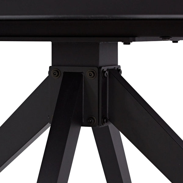 Esstisch Oval Industrial Style Schwarz Braun