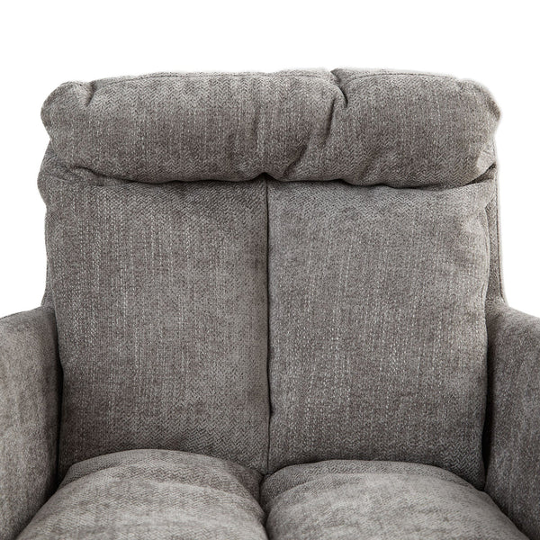 Polsterstuhl Leinen Grau mit Sitzkissen | 6er Set | drehbar | mit Armlehnen | Küche Esszimmer Büro