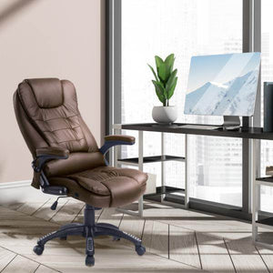 Massage-Chefsessel mit Wärmefunktion Gaming braun