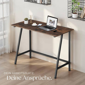 Schreibtisch Newton Industrial Holz dunkel, rustikal