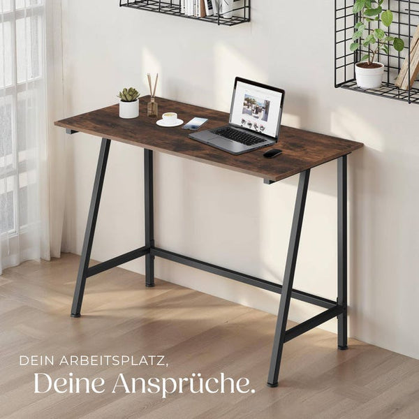 Schreibtisch Newton Industrial Holz dunkel, rustikal