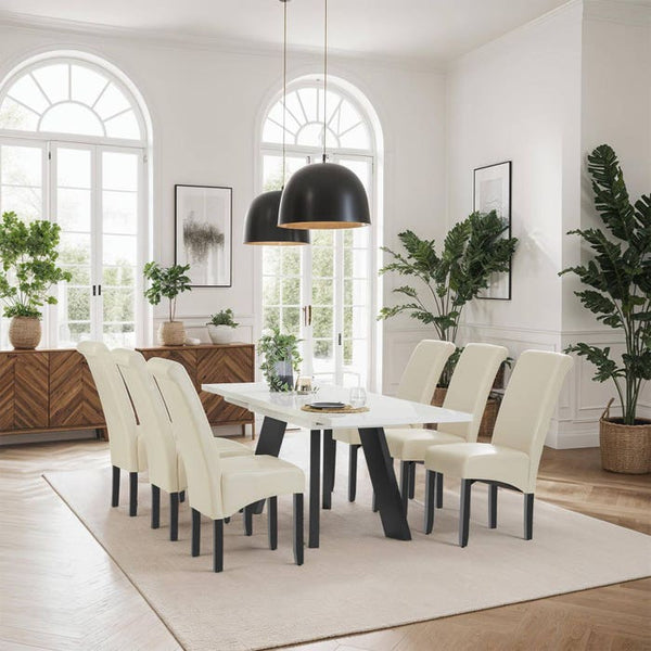 Esszimmerstuhl creme 6er Set