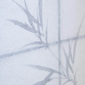 6 fach Holz Paravent Raumteiler schwarz Bambusmuster