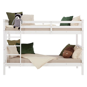 Etagenbett 90x200 cm mit Lattenrost Umbaubar Weiss