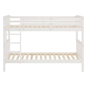 Etagenbett 90x200 cm mit Lattenrost Umbaubar Weiss