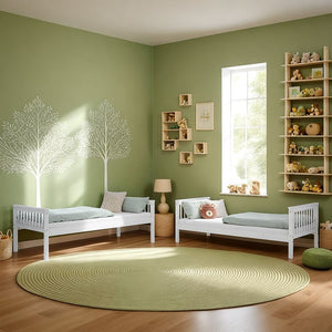 Etagenbett 90x200 cm mit Lattenrost Umbaubar Weiss