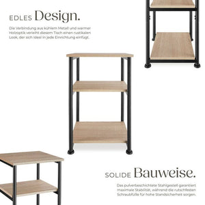 Beistelltisch Memphis 34x30x59cm Industrial Holz hell, Eiche Sonoma