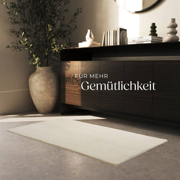 Kurzflorteppich Soft Zone beige 80 x 150 cm