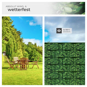 PVC privacy screen film, green leaves, 70 m²