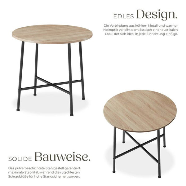 Esstisch Ennis Industrial Holz hell, Eiche Sonoma