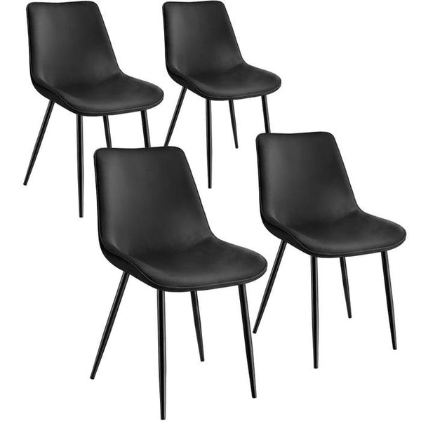 4er Set Stuhl Monroe Samtoptik schwarz