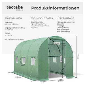Gewächshaus Folientunnel