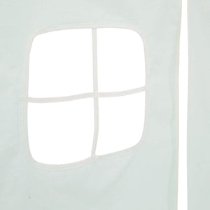 Hochbett 90x200 cm mit Lattenrost Kinderbett Vorhang Grün Mintgrün Weiss