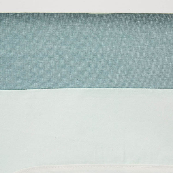 Hochbett 90x200 cm mit Lattenrost Kinderbett Vorhang Grün Mintgrün Weiss