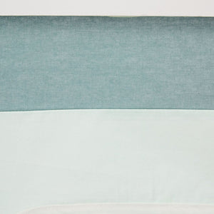 Hochbett Kinder 90x200 cm Weiss mit Vorhang in Mintgrün | mit Lattenrost und Matratze