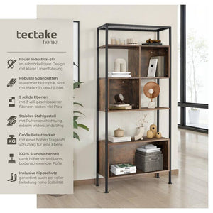 Regal Hastings Industrial Holz dunkel, rustikal
