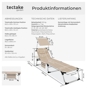 Sonnenliege Lorella beige