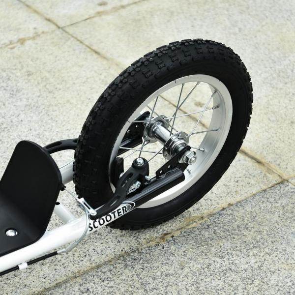 Tretroller Scooter Cityroller verstellbar Aluminium Weiss