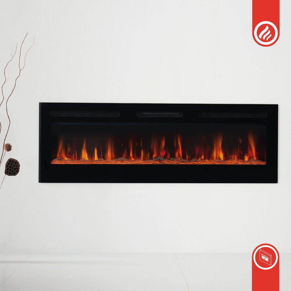 KAMINIO 3-in-1 Elektrokamin MARLON mit Heizung, 3D-Flammeneffekt - 60 Zoll