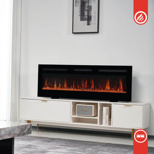 KAMINIO 3-in-1 Elektrokamin MARLON mit Heizung, 3D-Flammeneffekt - 50 Zoll