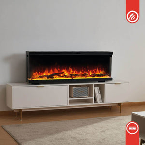 KAMINIO 3-in-1 Elektrokamin LEA - Panoramaview 42 Zoll Schwarz