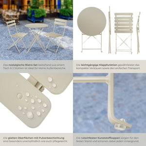 Bistrotisch Set Frieda creme