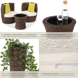 Aluminium Rattan Sitzgruppe Nizza