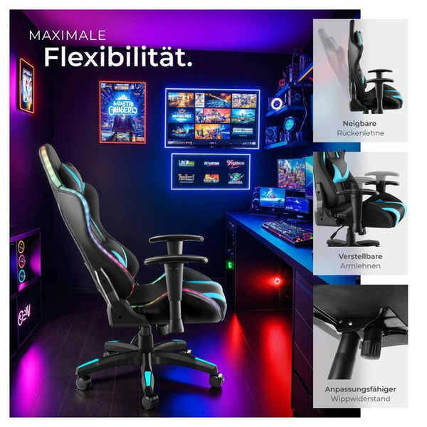 Tartaros gaming chair black/azure 