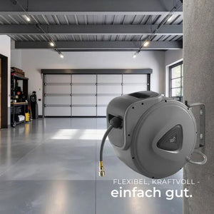 Druckluftschlauch mit Trommel grau 30 m
