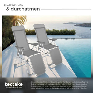 2er Set Aluminium Gartenstuhl Jana grau