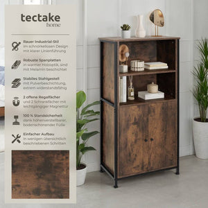 Highboard Doncaster Industrial Holz dunkel, rustikal