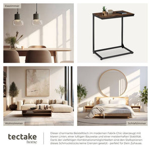 Beistelltisch Cardiff Industrial Holz dunkel, rustikal