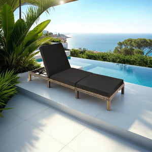 Polyrattan Sonnenliege Sofia - natur
