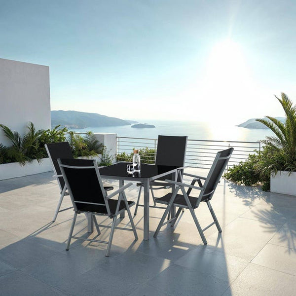 Aluminium Sitzgruppe Stabia anthrazit