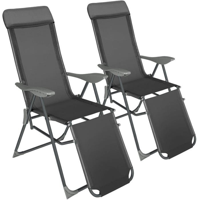 Set di 2 sedie da giardino Jana antracite