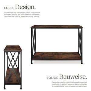 Konsole Tacoma 100x35x80,5cm Industrial dunkelbraun