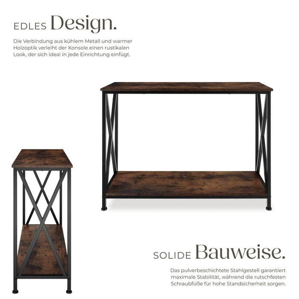Konsole Tacoma 100x35x80,5cm Industrial dunkelbraun