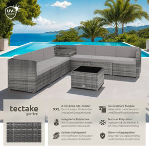 Rattan Lounge Verona grau
