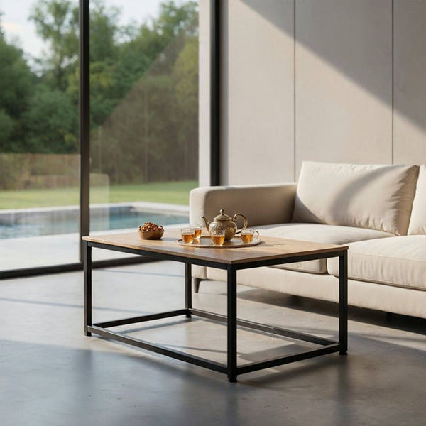Couchtisch Lynch Industrial Holz hell, Eiche Sonoma
