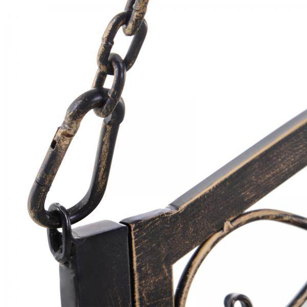 Gartenschaukel für 2 Personen Hollywoodschaukel Schaukelbank Metall Bronze